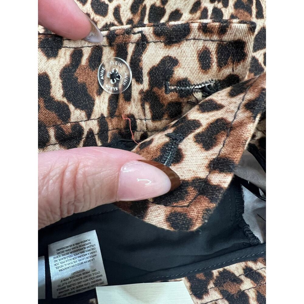 Anne Klein Leopard Print Bootcut Pants Size 6 NWT Mid Rise Stretch Animal Print - Picture 8 of 13